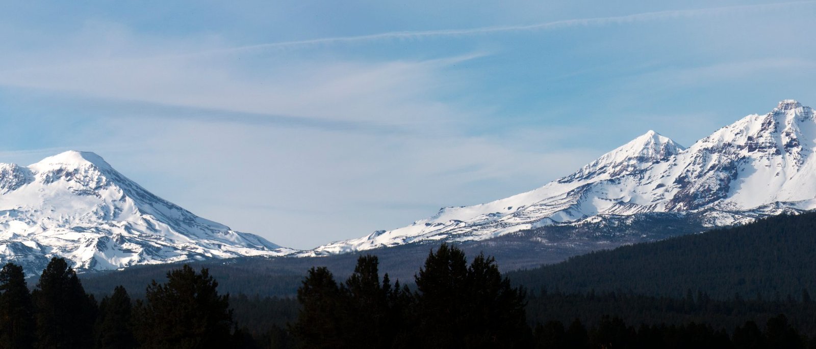 The Three Sisters mountains in Central Oregon